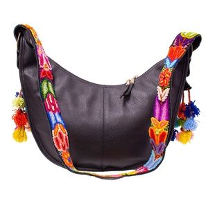 Cristina Orozco Black Leather Luna Handbag